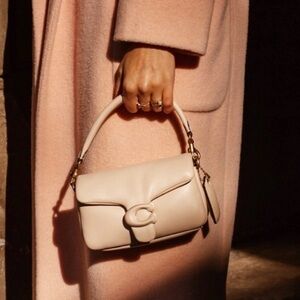 Coach Beige Leather Crossbody Bag